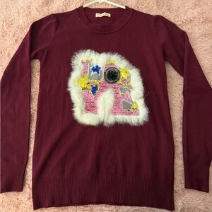Burgundy, long sleeve